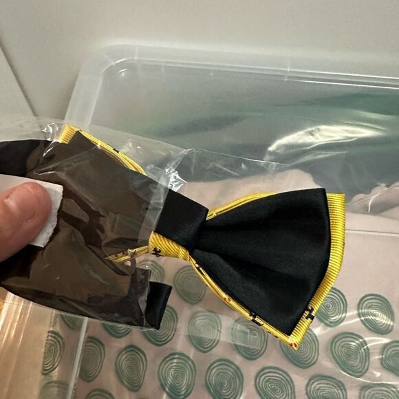 NEW Scottish Terrier Scottie Dog Adjustable Bow Tie Golden Yellow - Picture 3 of 6